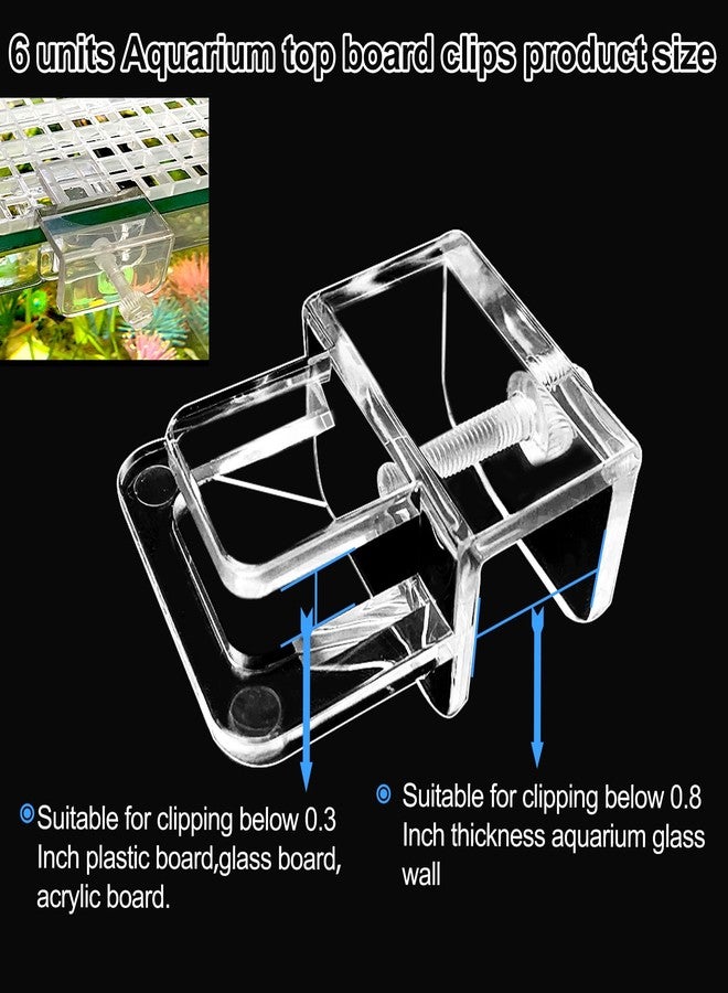 Weramics 6 pcs Aquarium lid Clips Rimless Aquarium Fish Tank top Cover lid Hood Support Holder Glass Aquarium Acrylic Fish Tank top Clip - Image 5